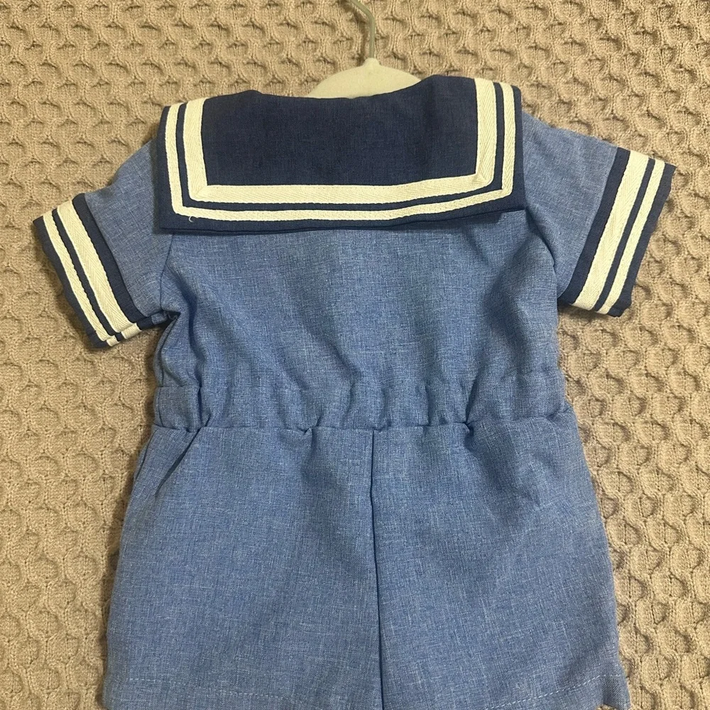 Blue Sailor Style Kids Bodysuit - Picture 2 of 2